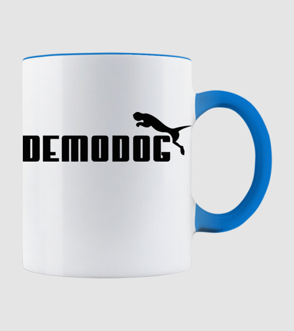 demodog logo black model albastru deschis pe tricou