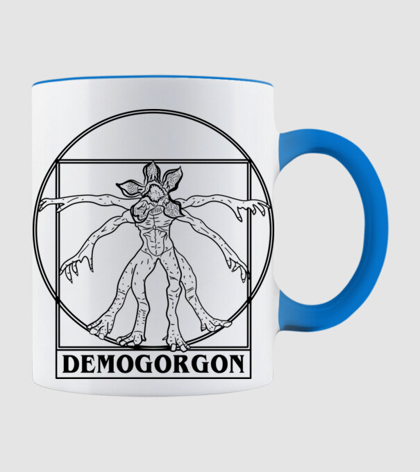 demogorgon da vinci model albastru deschis pe tricou