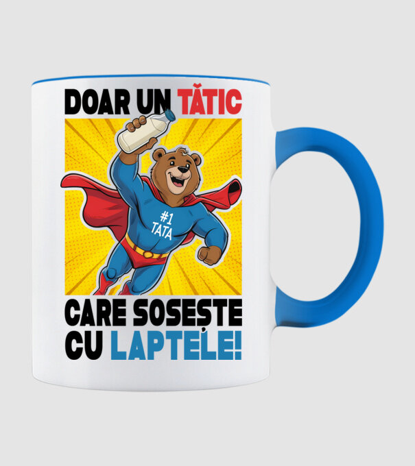 Doar un Tătic Care sosește cu laptele model albastru deschis pe tricou