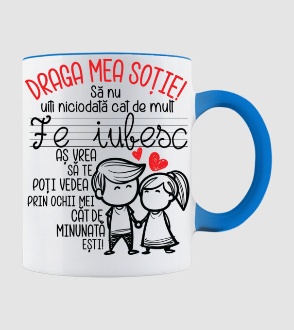 dragul meu soț javitott2411 model albastru deschis pe tricou
