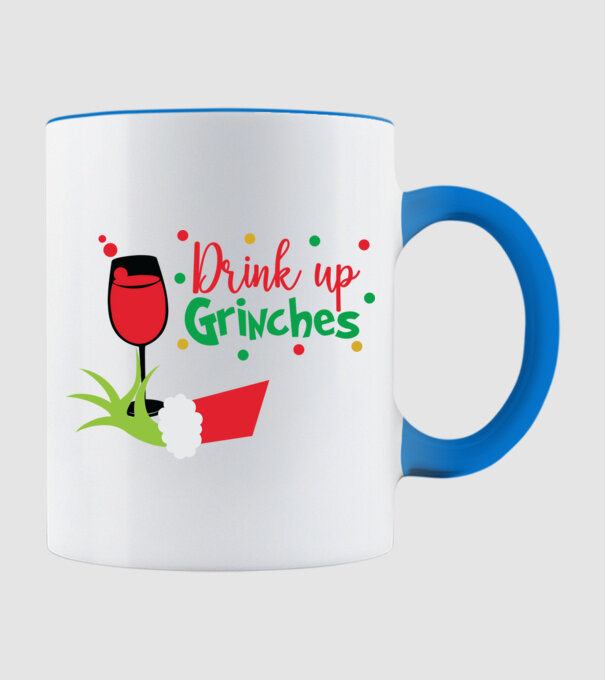 Drink up Grinches model albastru deschis pe tricou