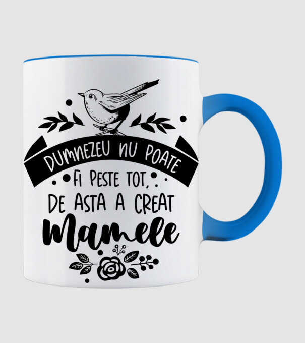 Dumnezeu nu poate fi peste tot model albastru deschis pe tricou