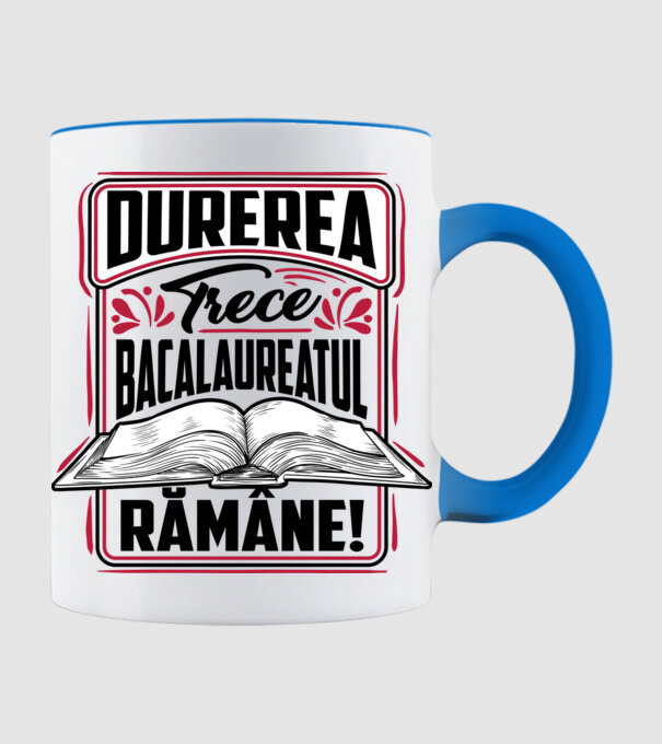 Durerea trece_bacalaureatul rămâne  model albastru deschis pe tricou