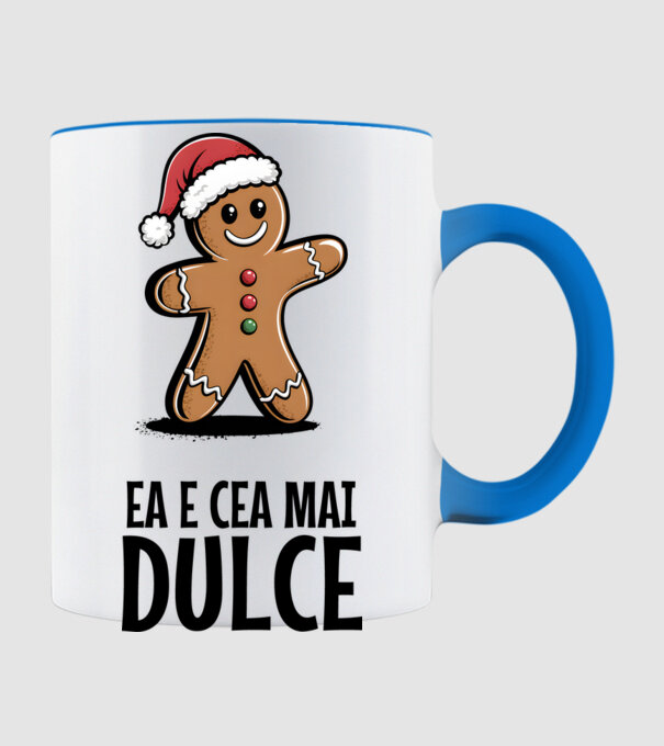 Ea e cea mai dulce alb model albastru deschis pe tricou