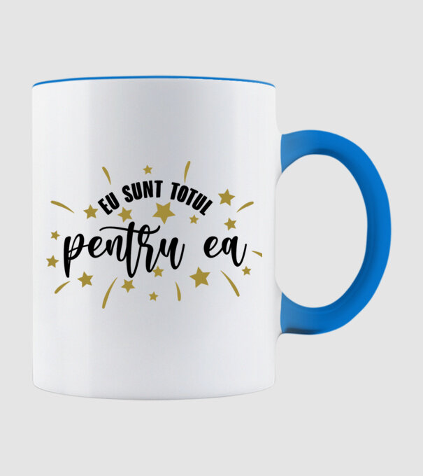 Eu sunt totul pentru el/ ea model albastru deschis pe tricou