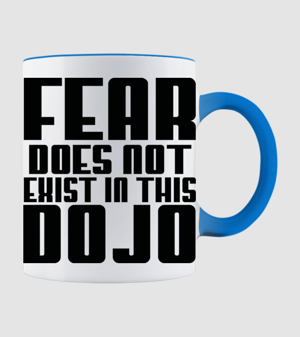 fear doesnt exist in this dojo model albastru deschis pe tricou