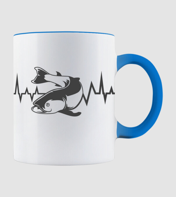 Fish model albastru deschis pe tricou