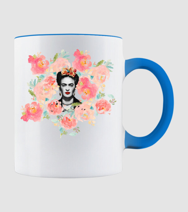 Frida Kahlo 2 model albastru deschis pe tricou
