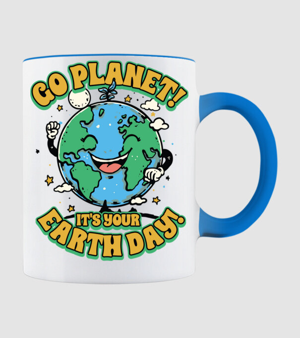 Go planet model albastru deschis pe tricou