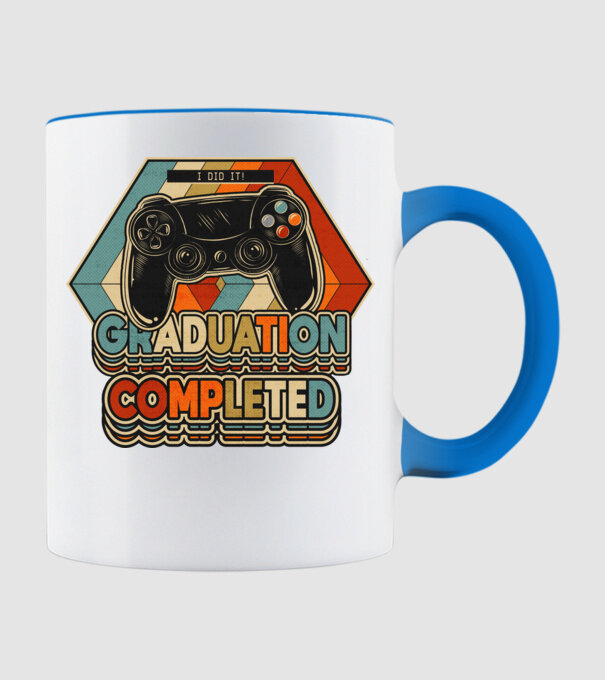 Graduation Completed model albastru deschis pe tricou