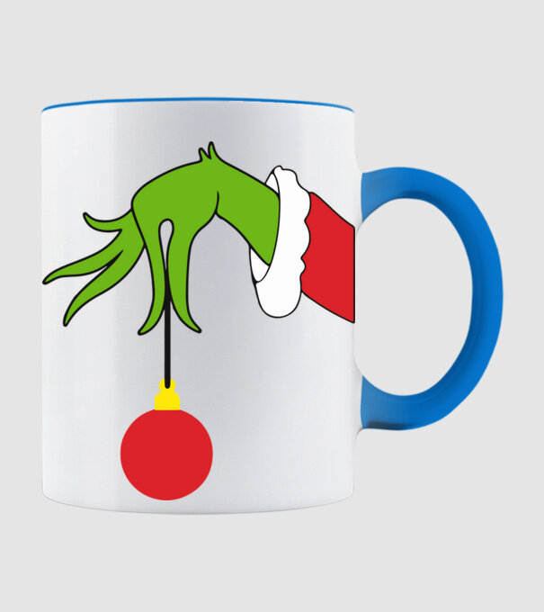 Grinch hand model albastru deschis pe tricou