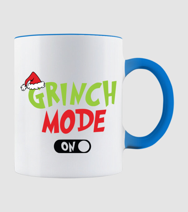 Grinch Mode model albastru deschis pe tricou