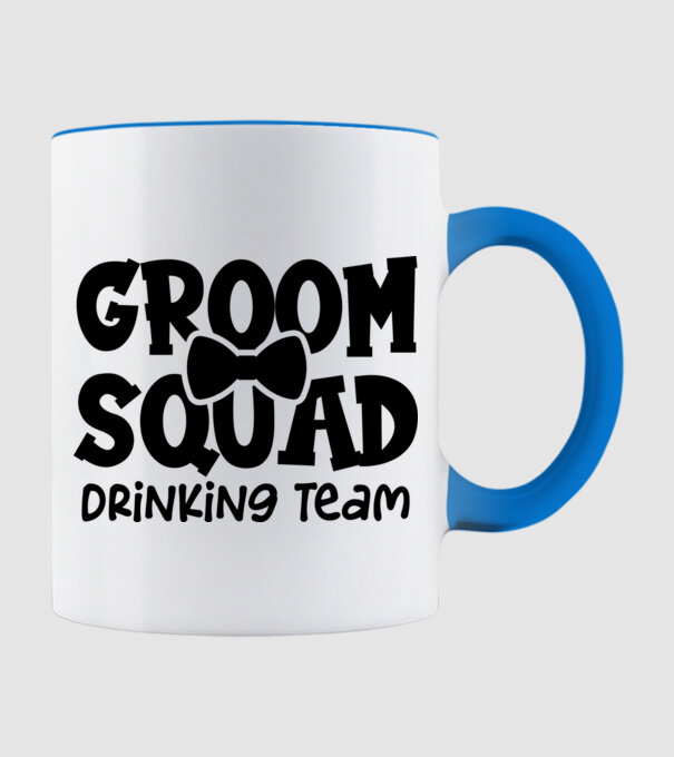 Groom Squad model albastru deschis pe tricou