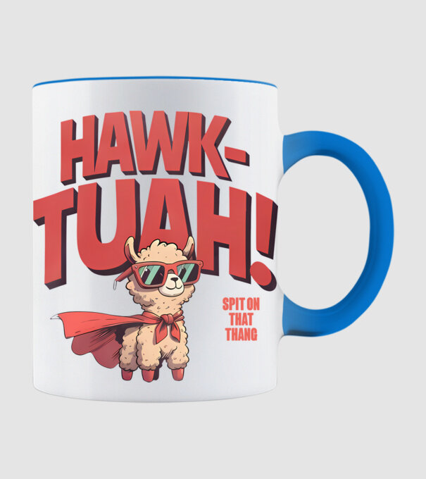 hawk tuah llama spit on that thang model albastru deschis pe tricou