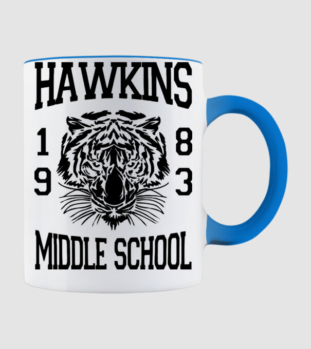 hawkins middle school 83 model albastru deschis pe tricou