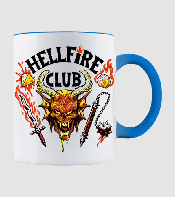 Hellfire ok model albastru deschis pe tricou