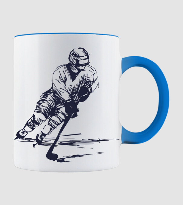 Hockey player model albastru deschis pe tricou