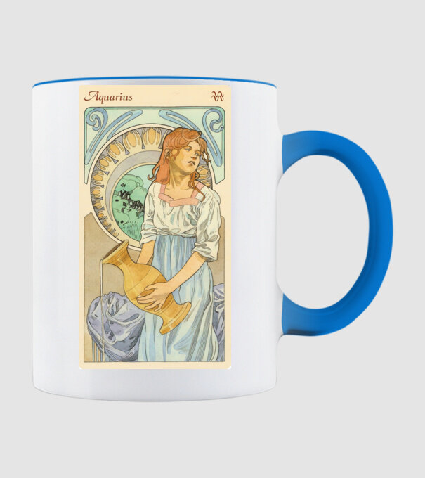 Horoscop Tarot VARSATOR model albastru deschis pe tricou