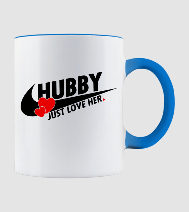 Hubby Just love her model albastru deschis pe tricou