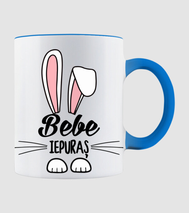 iepuraș bebe model albastru deschis pe tricou