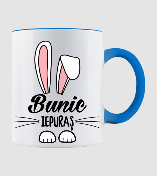 iepuraș bunic model albastru deschis pe tricou