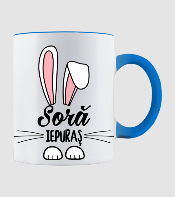 iepuraș soră model albastru deschis pe tricou