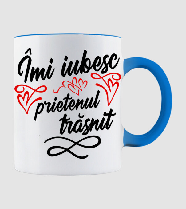 Îmi iubesc prietenul trăsnit model albastru deschis pe tricou
