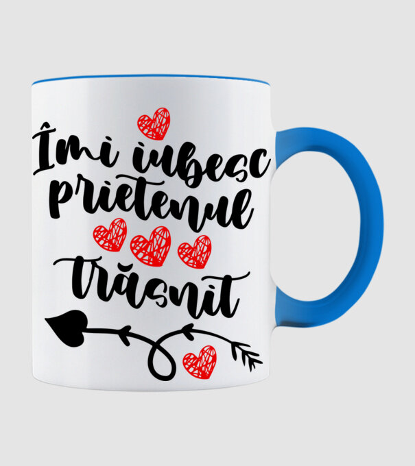 Îmi iubesc prietenul trăsnit model albastru deschis pe tricou