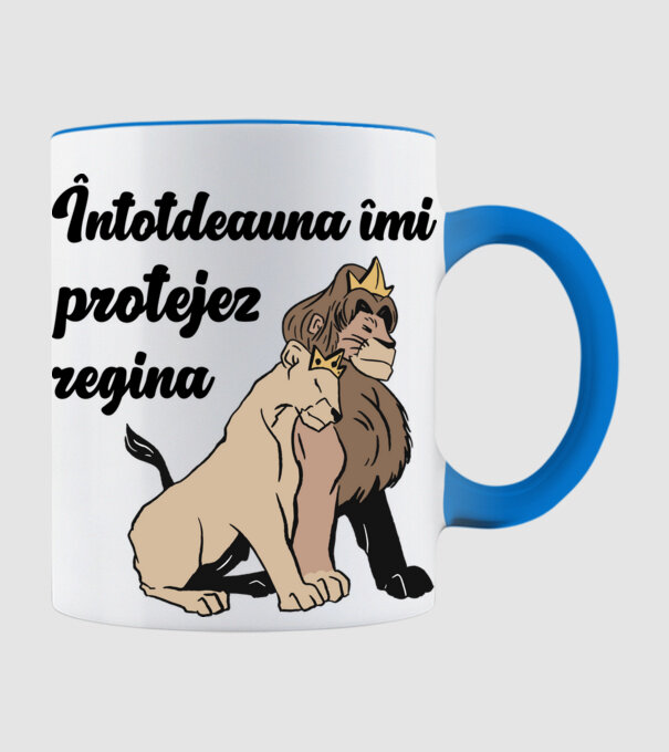 Întotdeauna îmi protejez regina model albastru deschis pe tricou