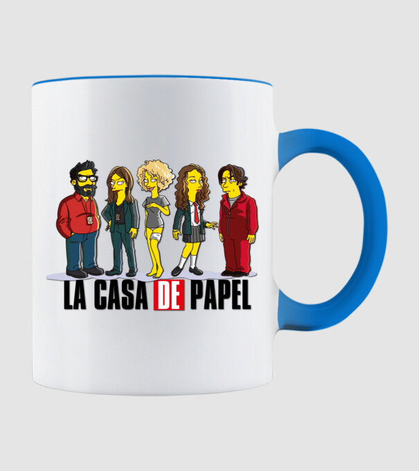 la casa de papel simpson model albastru deschis pe tricou
