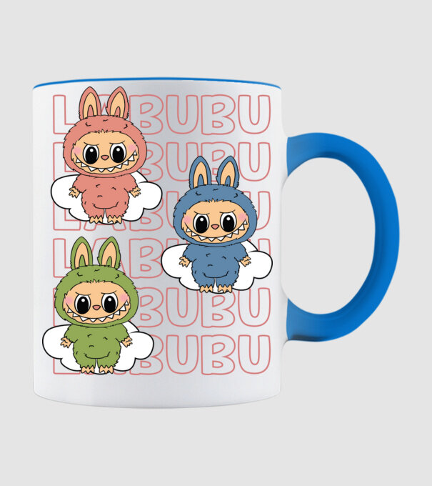 LABUBU model albastru deschis pe tricou