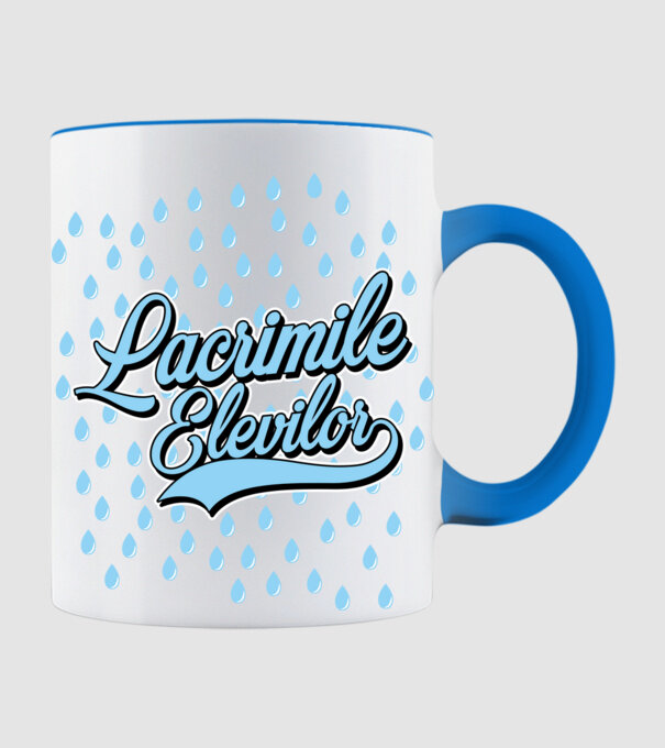 Lacrimile elevilor model albastru deschis pe tricou