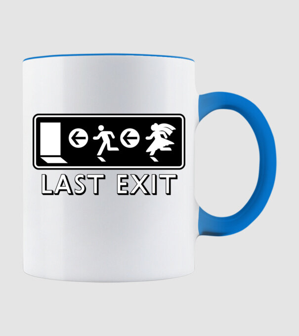 Last Exit model albastru deschis pe tricou