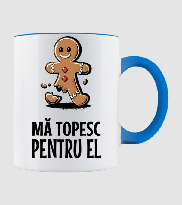 Mă topesc pentru el alb model albastru deschis pe tricou
