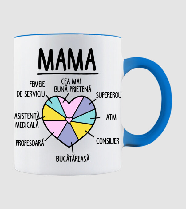 Mama cea mai bună prietenă, supererou model albastru deschis pe tricou