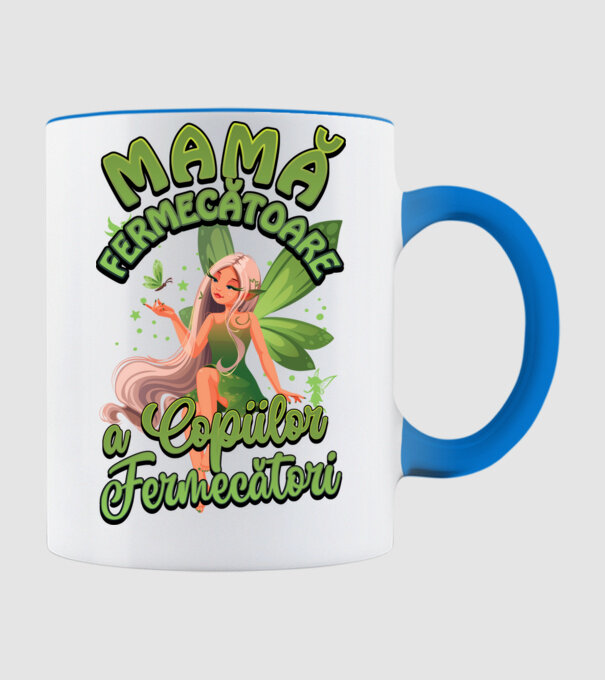 Mamă fermecătoare a copiilor fermecătorit model albastru deschis pe tricou