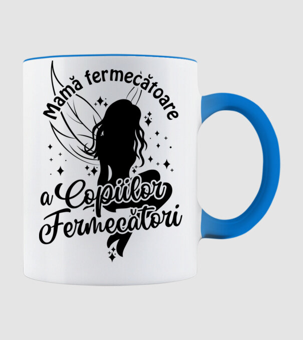 Mamă fermecătoare a copiilor fermecători model albastru deschis pe tricou