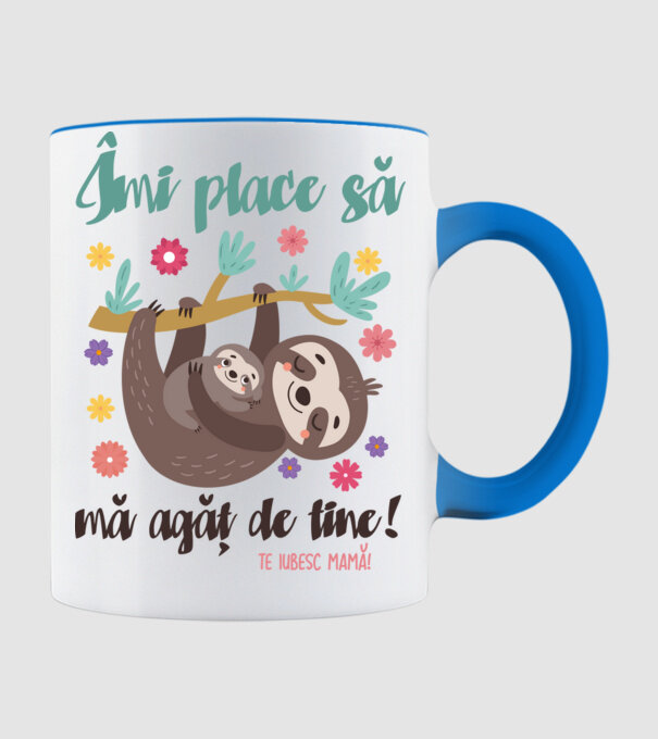 Îmi place că te agăți de mine! model albastru deschis pe tricou
