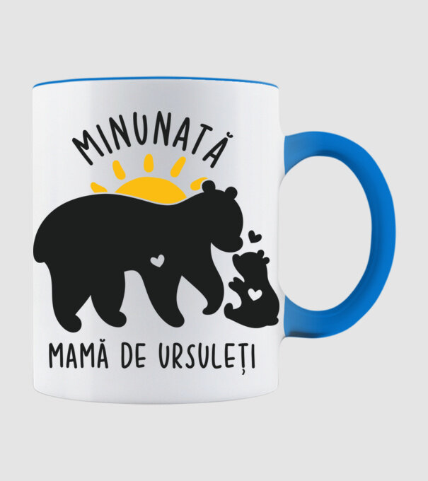 Minunată mamă de ursuleți model albastru deschis pe tricou