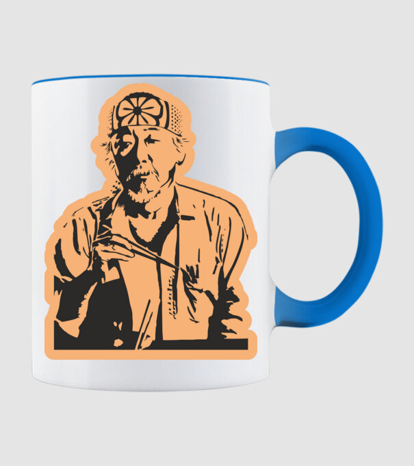 Mister miyagi cobra kai model albastru deschis pe tricou