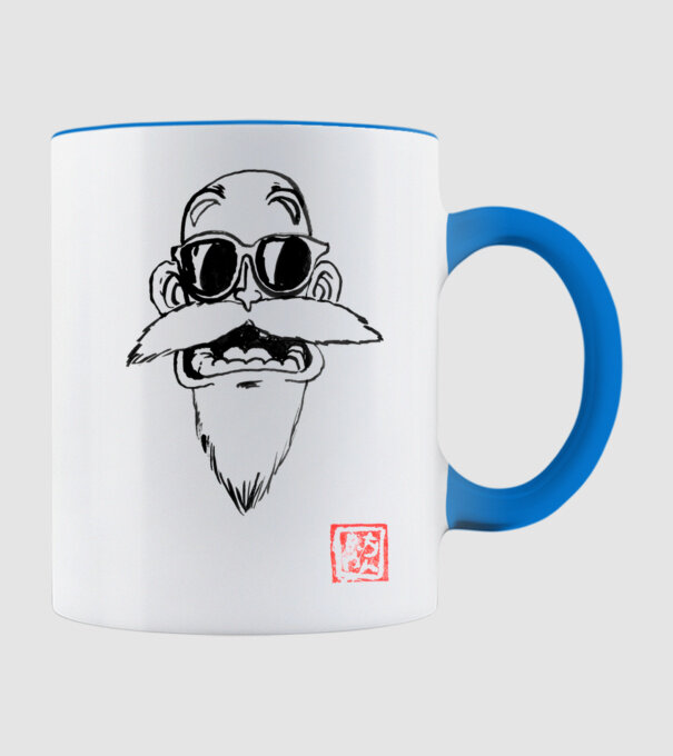 muten roshi art model albastru deschis pe tricou