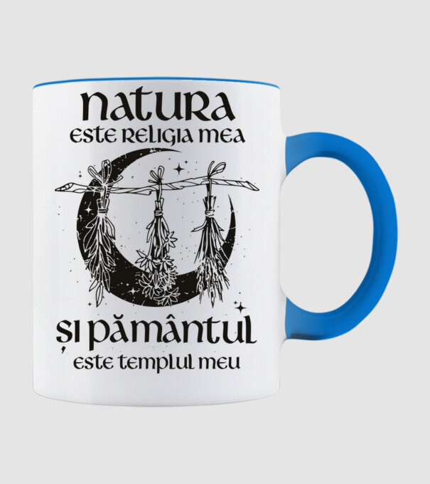 Natura este religia mea model albastru deschis pe tricou