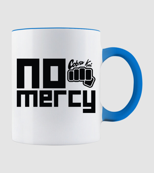No mercy cobra kai model albastru deschis pe tricou