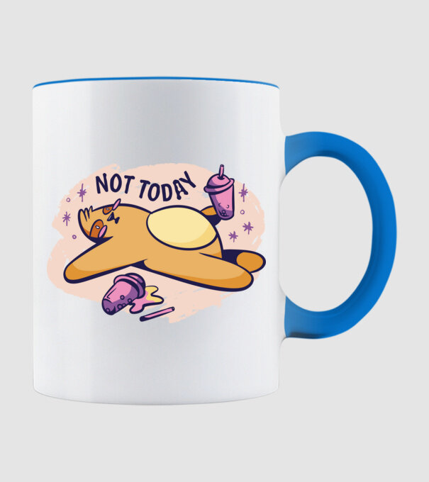 Not today model albastru deschis pe tricou
