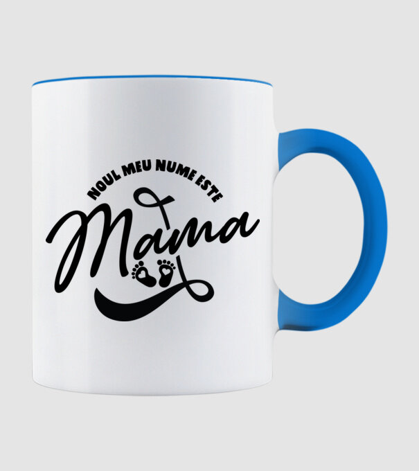 Noul meu nume este Mama model albastru deschis pe tricou