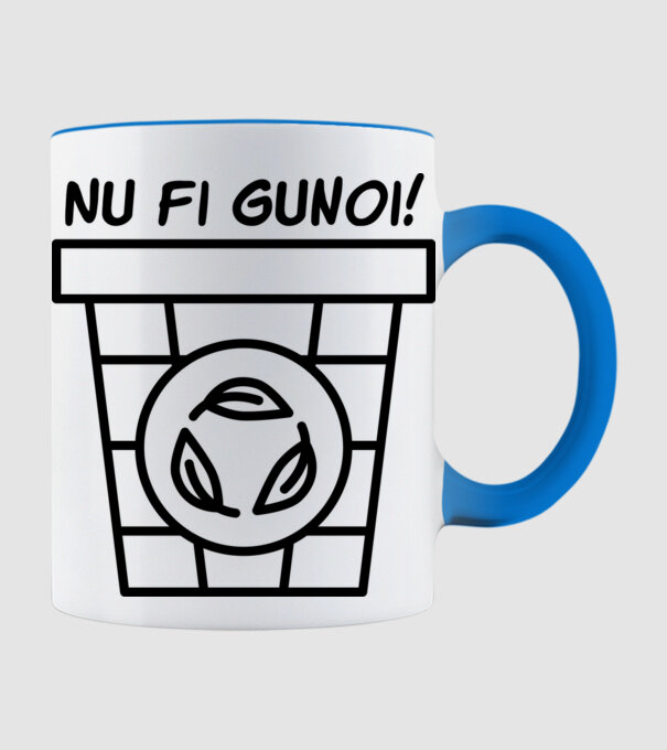 Nu fi gunoi model albastru deschis pe tricou