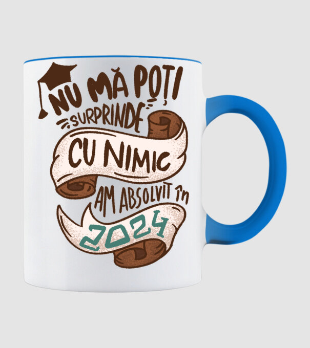 Nu mă poți surprinde cu nimic model albastru deschis pe tricou