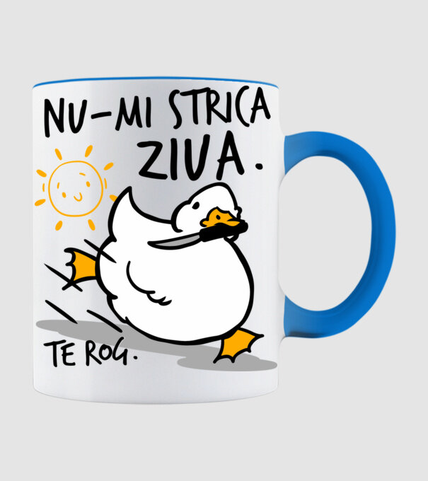 Nu-mi strica ziua. model albastru deschis pe tricou