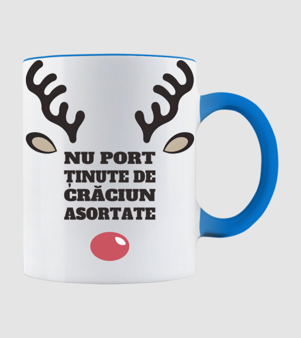 Nu port ținute de crăciun asortate crăciun chiar căprioară Alb model albastru deschis pe tricou