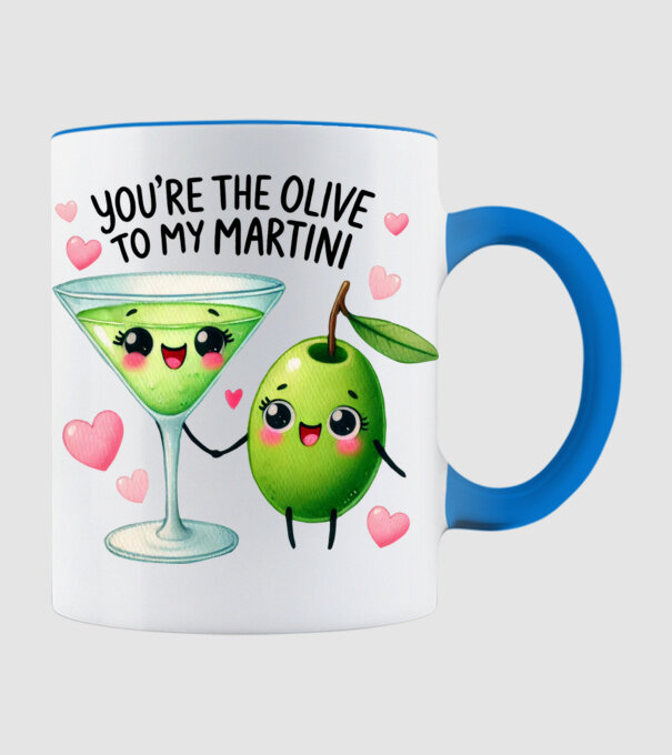 Olive to my Martini model albastru deschis pe tricou